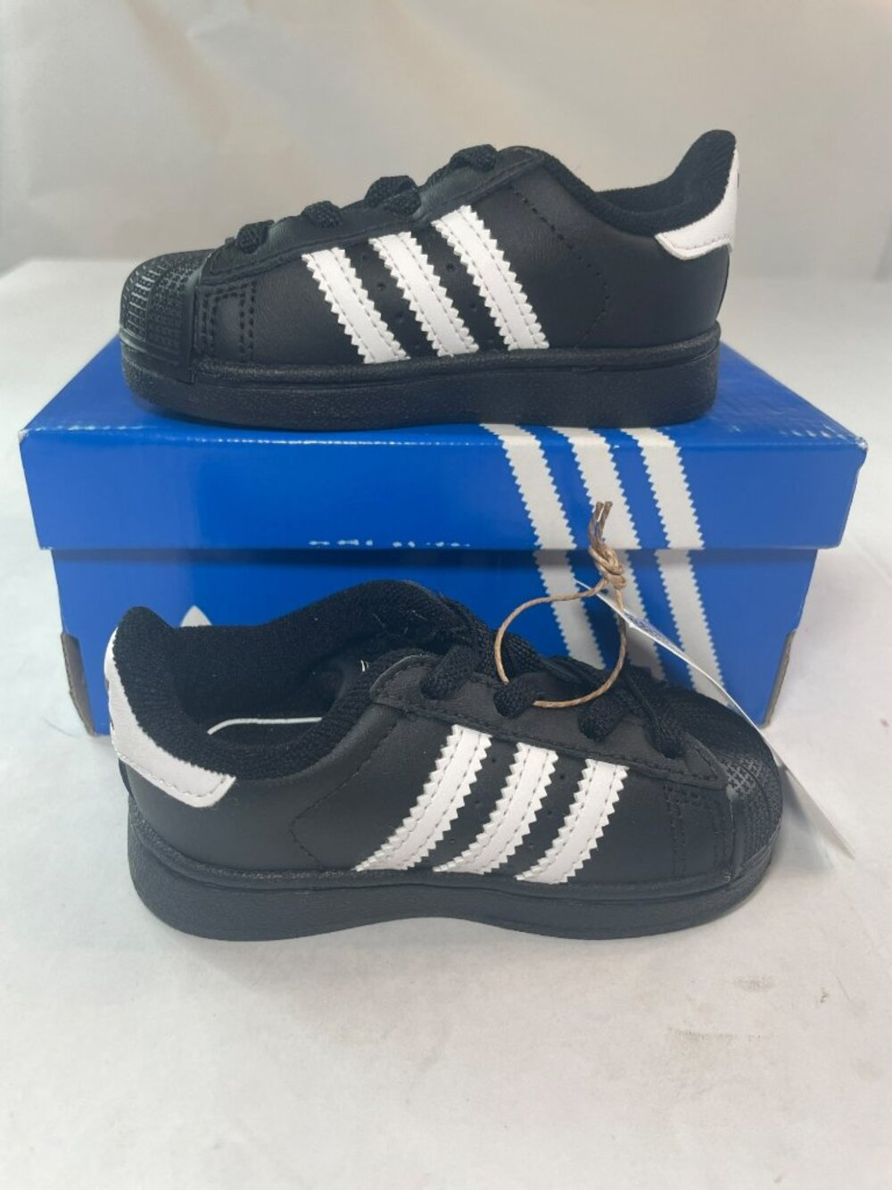 Adidas Originals Superstar II EL I Toddler Shoes Black/White Size 5K NEW IN BOX - Picture 2 of 12